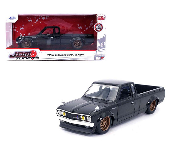 1972 Datsun 620 Pickup Black "JDM Tuners" Series 1/24 Diecast Model Car by Jada