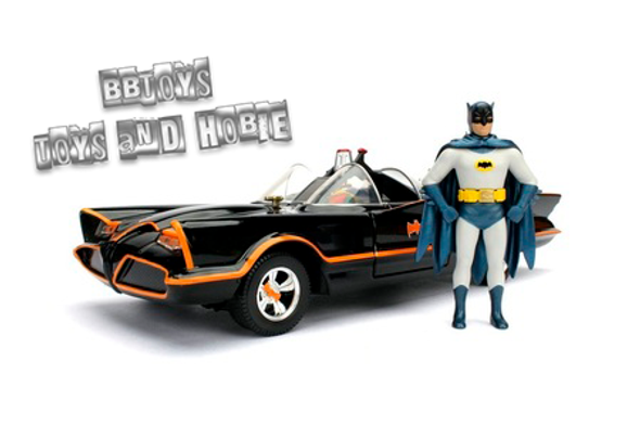 1966 Classic TV Series Batmobile with Diecast Batman and Plastic Robin in the car 1/24  Jada toys