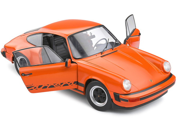 1977 Porsche 911 (930) 3.0 Carrera Orange with Black Stripes 1/18 Diecast Model Car by Solido