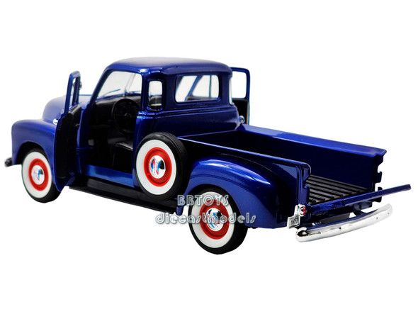 1953 Chevrolet 3100 Pick Up Truck Blue 1/24 Diecast Model Car by Welly