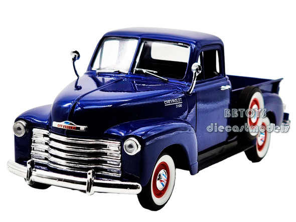 1953 Chevrolet 3100 Pick Up Truck Blue 1/24 Diecast Model Car by Welly