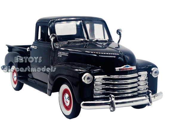 1953 Chevrolet 3100 Pick Up Truck Black 1/24 Diecast Model Car by Welly