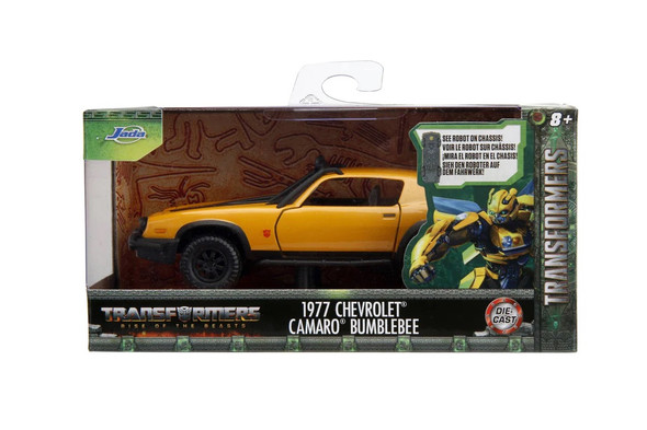 1977 Chevrolet Camaro Off-Road Version Yellow Metallic with Black Stripes "Transformers: Rise of the Beasts" (2023) Movie "Hollywood Rides" 1/32 Diecast Model Car by Jada