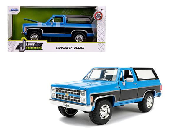 1980 Chevrolet Blazer K5 Blue and Black "Just Trucks" 1/24 Diecast Model Car by Jada