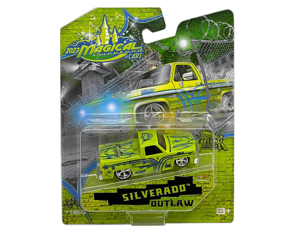 1987 Chevrolet Silverado Green Outlaw 2023 Magical Weekend Of Cars Exclusive " Limited edition 1/64 Diecast Model Car by Maisto