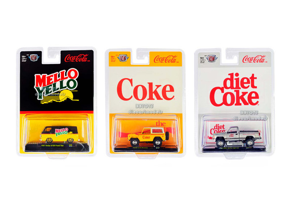 Sodas Set of 3 pieces Release 28 1/64 Diecast Model Cars by M2 Machines