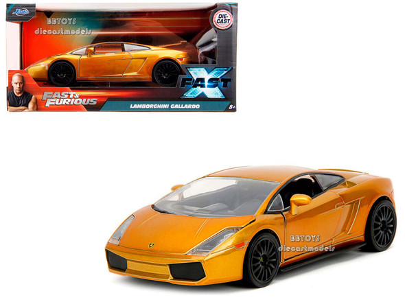 Lamborghini Gallardo Gold Metallic "Fast X" (2023) Movie "Fast & Furious" Series 1/24 Diecast Model Car by Jada