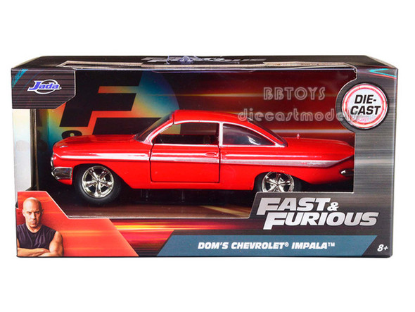 Dom's Chevrolet Impala Red Fast & Furious F8 "The Fate of the Furious" Movie 1/32 Diecast Model Car by Jada