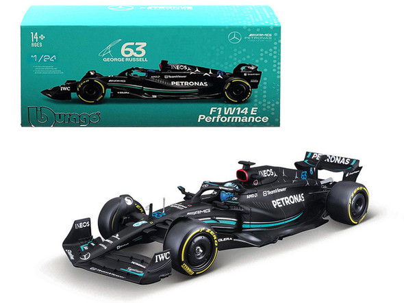 Mercedes-AMG F1 W14 E Performance #63 George Russell "Petronas" Formula One F1 "World Championship" (2023) 1/24 Diecast Model Car by Bburago