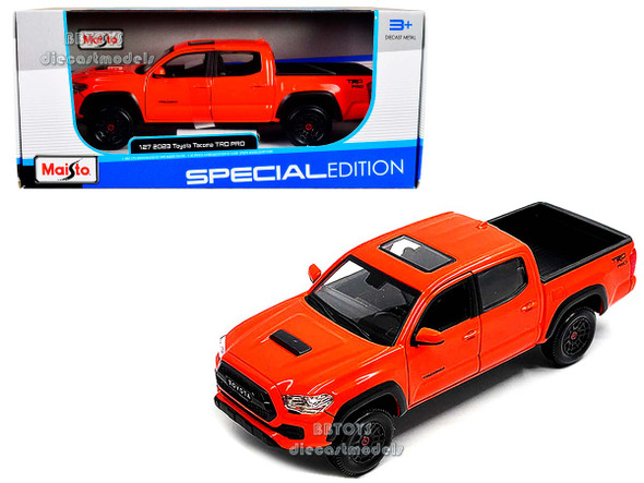 2023 Toyota Tacoma TRD PRO Pickup Truck Solar Octane Orange with Sunroof "Special Edition" Series 1/27 Diecast Model Car by Maisto