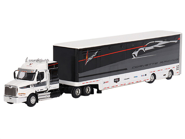 Corvette Racing C8.R Racing Transporter 3 piece Set 1/64 Diecast Model by True Scale Miniatures