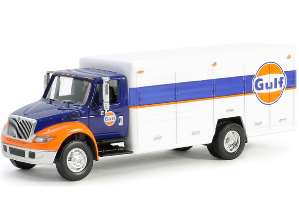 International Durastar 4400 Delivery Truck "Gulf Oil" Dark Blue and White "H.D. Trucks" Series 25 1/64 Diecast Model Car by Greenlight