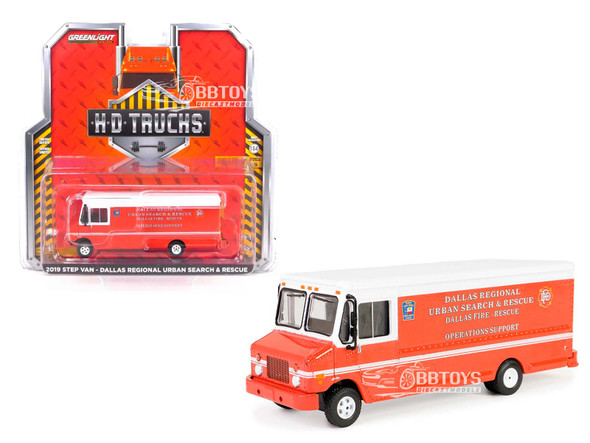 2019 Step Van "Dallas Regional Urban Search & Rescue - Dallas Fire Department, Texas" Red with White Top "H.D. Trucks" Series 25 1/64 Diecast Model Car by Greenlight