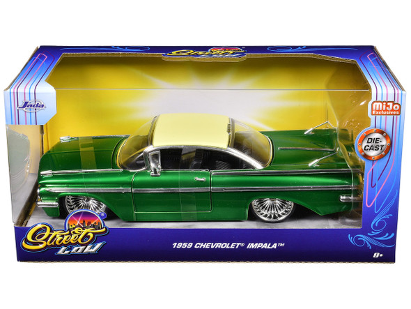 1959 Chevrolet Impala Lowrider Green Metallic with Cream Top