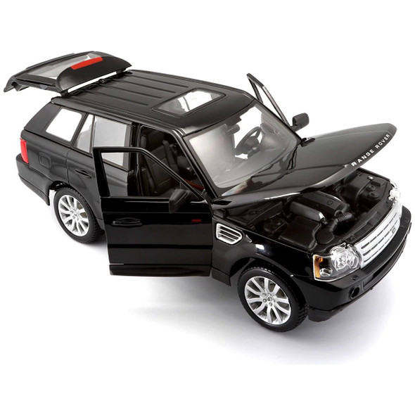 Range Rover Sport Black 1/18 Diecast Model Car by Bburago