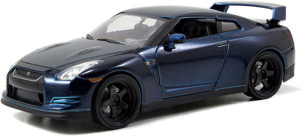 2009 Nissan GT-R (R35) Blue Metallic and Carbon with Lights and