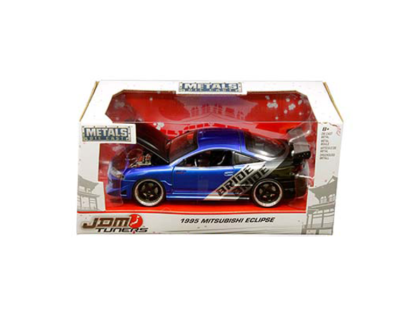 1995 Mitsubishi Eclipse "Bride" Blue "JDM Tuners" 1/24 Diecast Model Car by Jada