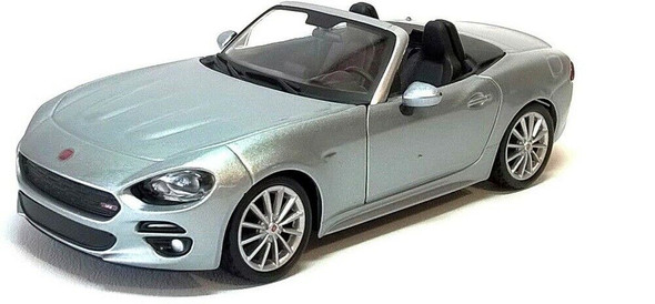 Fiat 124 Spider Coupe Grey 1/24 Diecast Model Car by Bburago