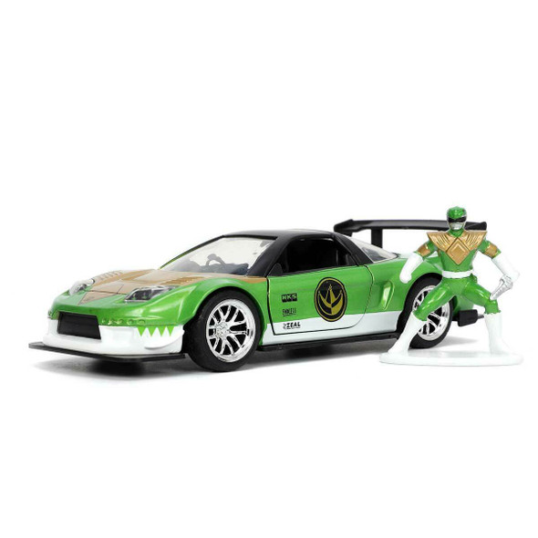 2002 Honda NSX Type-R Japan Spec RHD (Right Hand Drive) and Green Ranger "Hollywood Rides" Series 1/32  Jada Toys