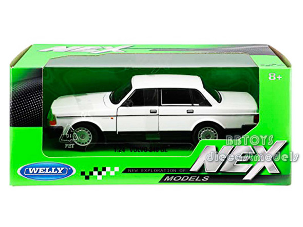 Volvo 240 GL White "NEX Models" 1/24 Diecast Model Car by Welly