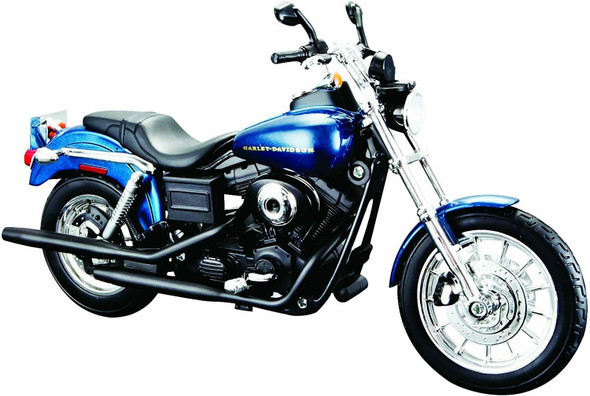 2004 Harley-Davidson Dyna Super Glide Sport Blue 1/12 Motorcycle  Maisto