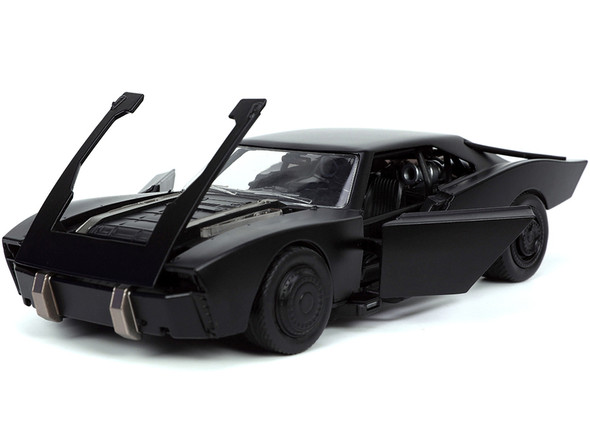 Batmobile Matt Black with Batman Diecast Figure "The Batman" (2022) Movie 1/24 Jada toys