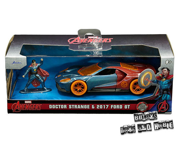 2017 Ford GT (Blue/Red) Doctor Strange Marvel Avengers 1:32 Jada Hollywood Rides