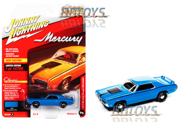 1970 MERCURY COUGAR ELIMINATOR (GRABBER BLUE) "Classic Gold Collection" Series Limited Edition to 8545 pieces Worldwide 1/64 Diecast Model Car by Johnny Lightning