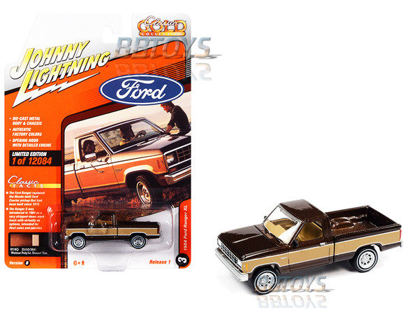 1984 FORD RANGER (WALNUT METALLIC W/ DESERT TAN SIDES) "Classic Gold Collection" Series Limited Edition to 9454 pieces Worldwide 1/64 Diecast Model Car by Johnny Lightning