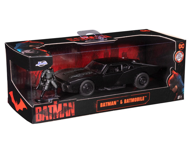 Batmobile with Diecast Batman Figurine The Batman" (2022) Movie 1/32 Diecast Models Car By Jada