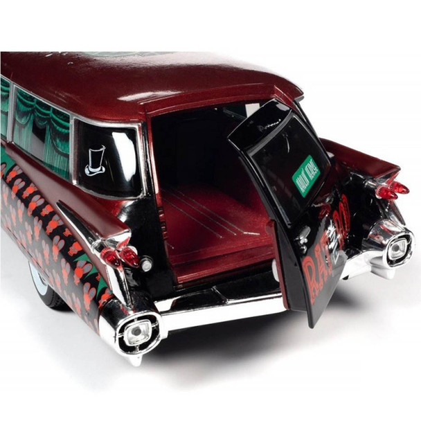 1959 Cadillac Eldorado Rat Fink HEARSE Dark Red 1/18 Diecast Model Car by Auto World