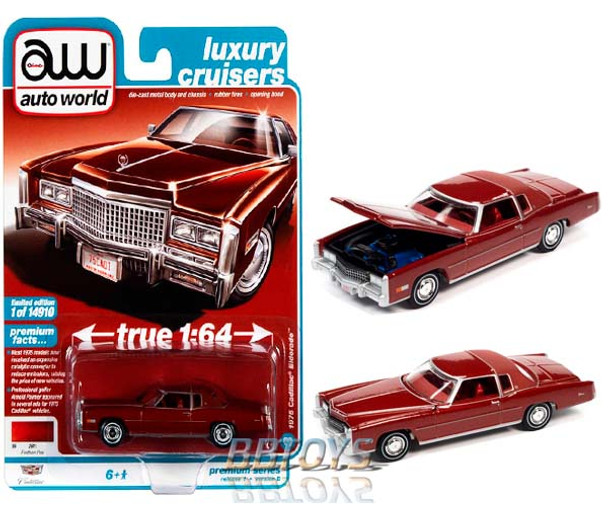 1975 Cadillac Eldorado Firethorn poly "Luxury Cruisers" Limited Edition1 of 14910 Pieces 1/64 Diecast Model Car by Auto World