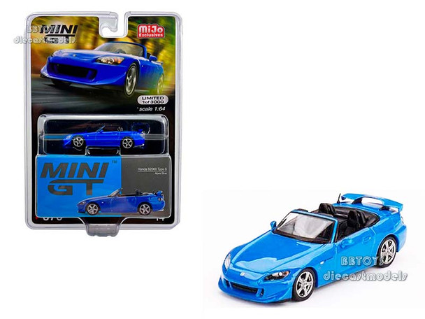 Honda S2000 (AP2) Type S Convertible RHD Apex Blue Limited Edition to 3000 pieces Worldwide 1/64 Diecast Model Car by True Scale Miniatures