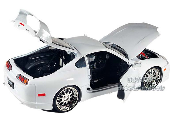 Brian's Toyota Supra White "Fast & Furious" Movie 1/24 Diecast Model Car by Jada