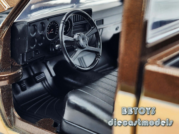 1985 Chevrolet C-10 Pickup Truck 2 Tone Custom Bronw/Beige "Just Trucks" Series 1/24 Diecast Model Car by Jada