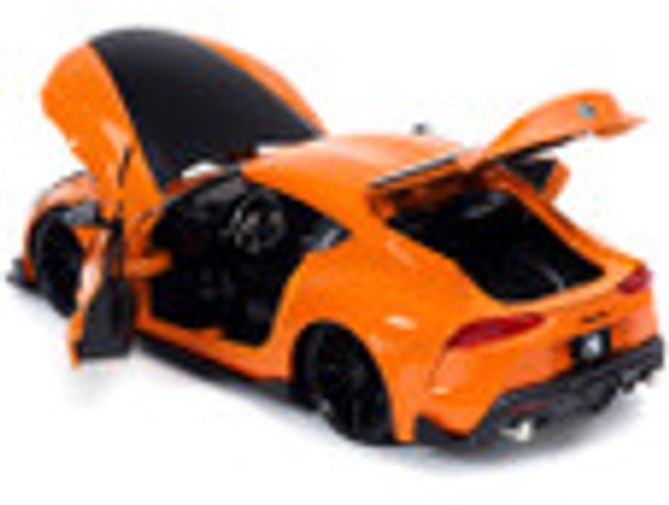 Toyota Supra Orange with Black Stripes "Fast & Furious 9 F9" (2021) Movie 1/24 Diecast Model Car by Jada