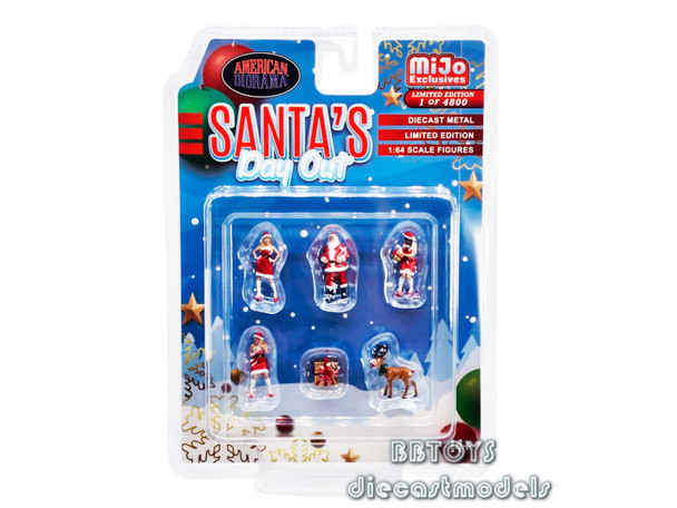 "Santa’s Day Out"   Diecast Figurine Set for 1/64 Scale Models by American Diorama