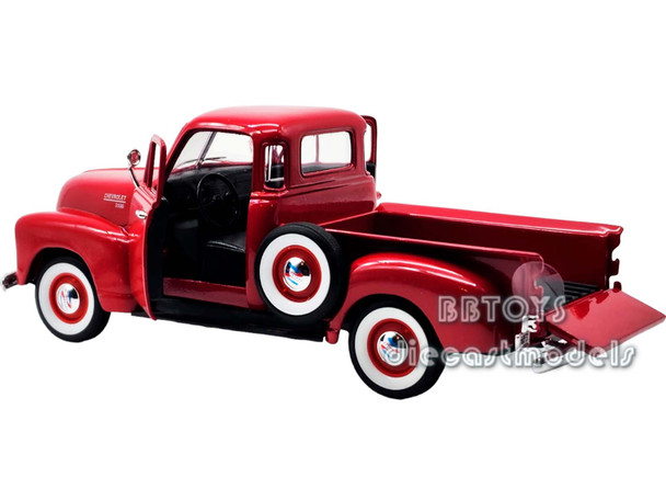 1953 Chevrolet 3100 Pick Up Truck Red 1/24 Diecast Model Car by Welly