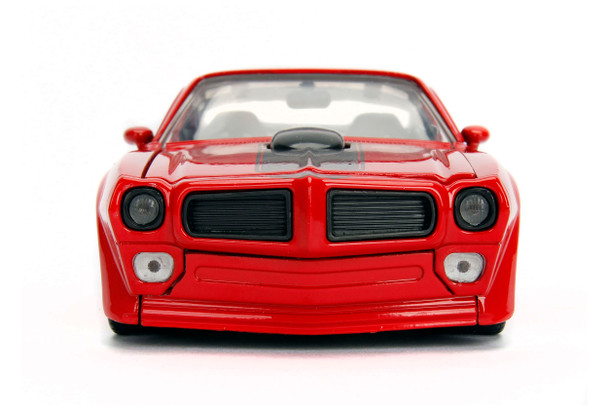 1972 Pontiac Firebird Red with Black Hood Stripe "Bigtime Muscle" Series 1/24 Diecast Model Car by Jada