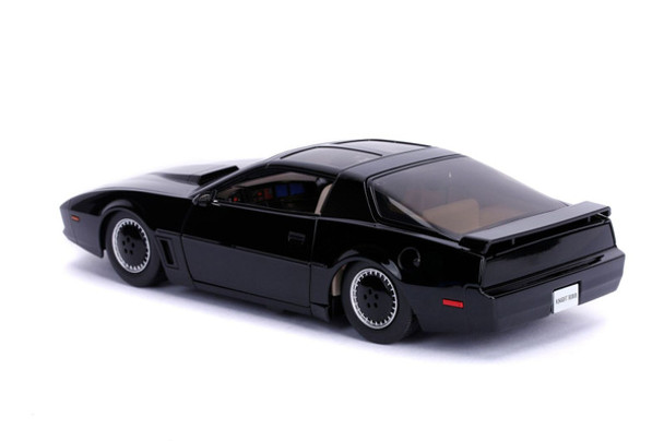 1982 Pontiac Firebird Trans Am Black with Light K.I.T.T. "Knight Rider" (1982) TV Series "Hollywood Rides" Series 1/24 Model Car by Jada