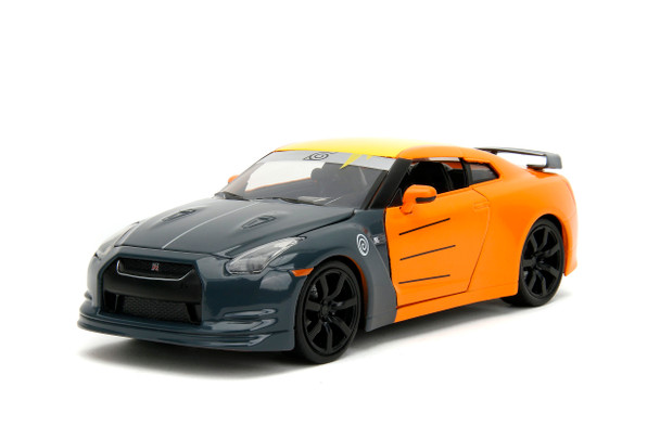 2009 Nissan GT-R Naruto Diecast Figurine "Hollywood Rides" Series Diecast Model Car by Jada