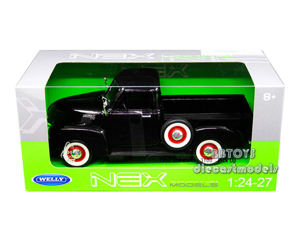 1953 Chevrolet 3100 Pick Up Truck Black 1/24 Diecast Model Car by Welly