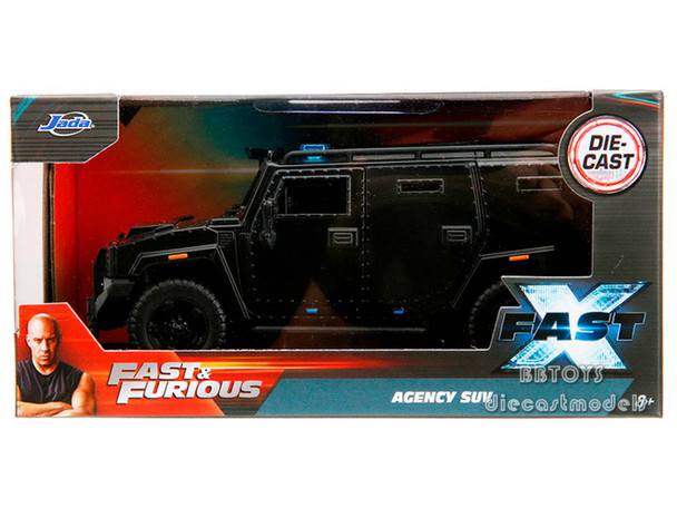 Agency SUV Matt Black "Fast X" (2023) Movie "Fast & Furious" Series 1/32 Diecast Model Car by Jada