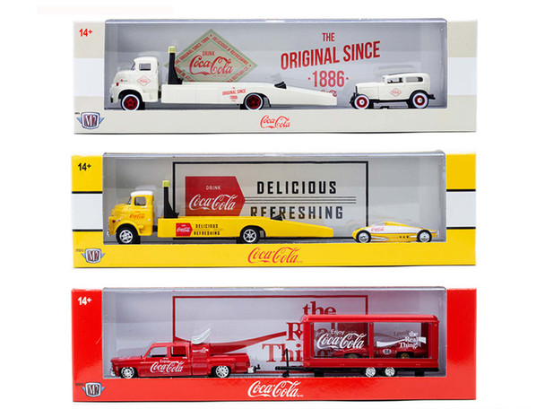 Auto Haulers "Coca-Cola" Set of 3 pieces Release 29 1/64 Diecast Models by M2 Machines