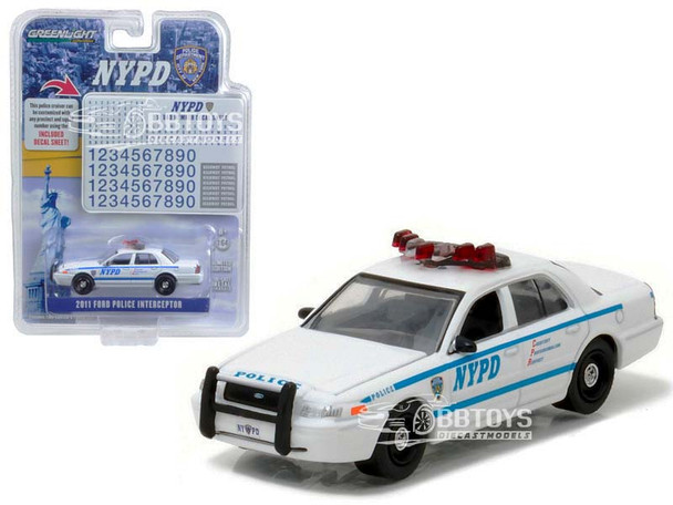 2011 Ford Crown Victoria Police New York Police Department 1/64 Diecast Model Car by Greenlight