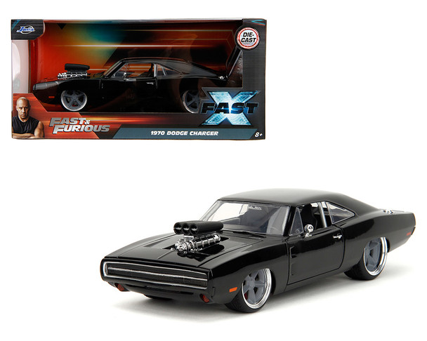 1970 Dodge Charger R/T Black "Fast X" (2023) Movie "Fast & Furious" Series 1/24 Diecast Model Car by Jada