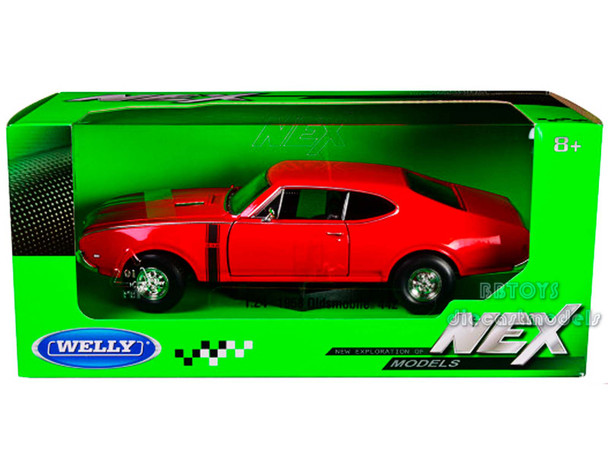 1968 Oldsmobile 442 Red 1/24 Diecast Model Car by Welly