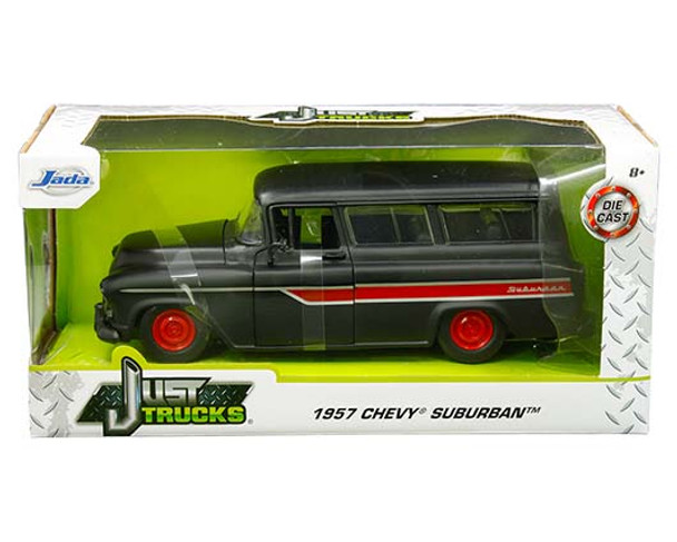 1957 Chevy Suburban, Primer Black - 1/24 scale Diecast Model