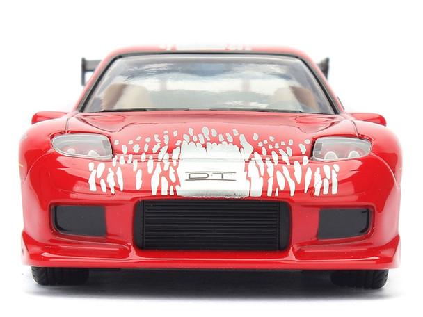 Dom's Mazda RX-7 Red "Fast and Furious" Movie 1/24 Diecast Model Car by Jada