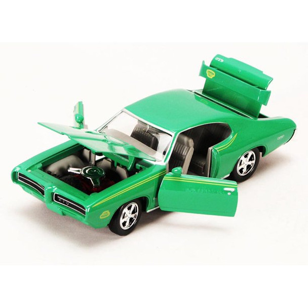 1969 Pontiac GTO Judge Green with Stripes 1/24 Model Car by Motormax